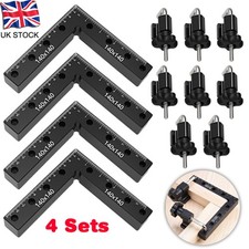 4 Sets 90 Degree Right Angle Positioning Square Clamps for Woodworking Tools UK