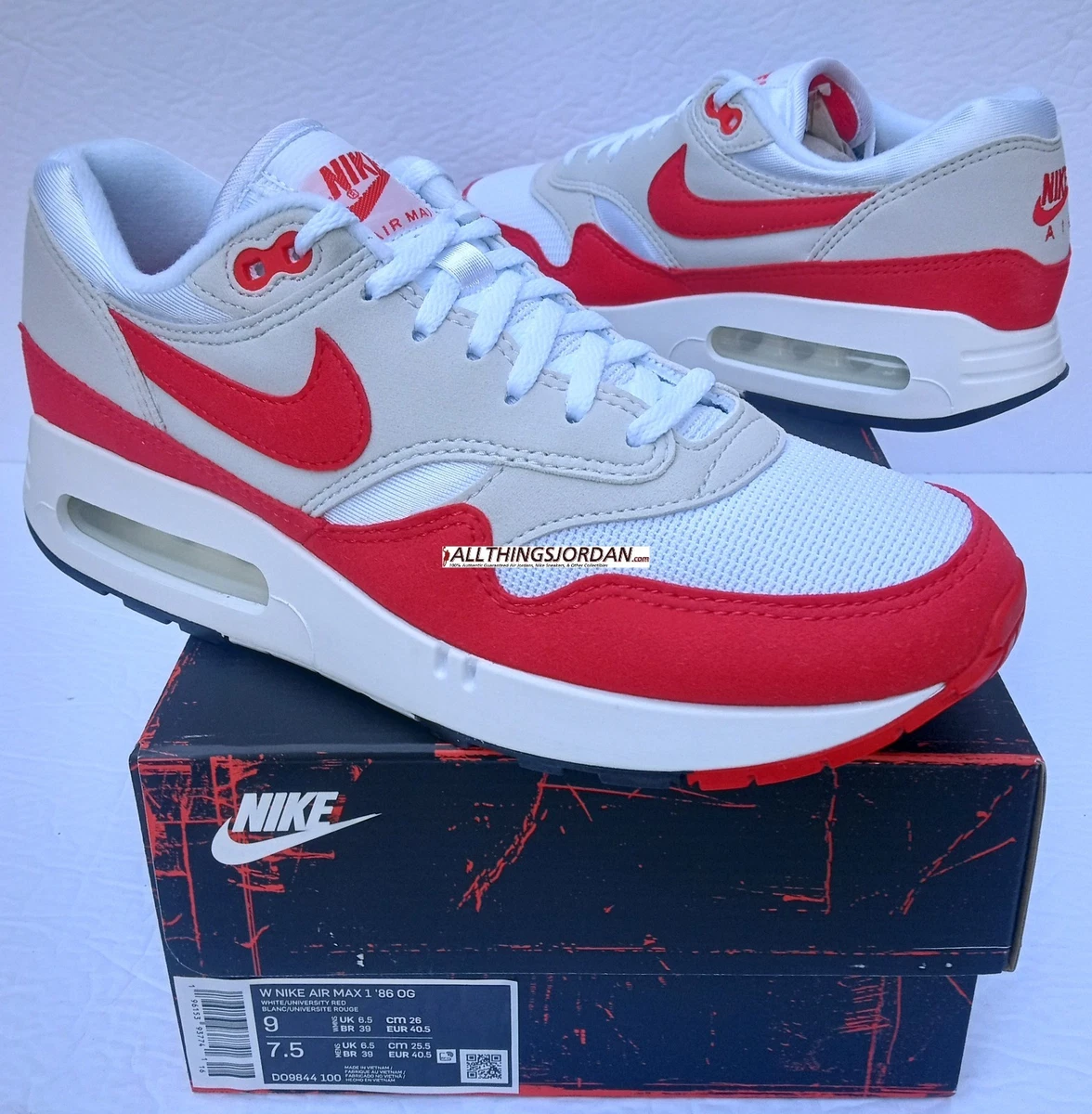 Nike Air Max 1 '86 OG Big Bubble - Red W for sale | eBay