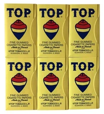TOP Rolling Papers, 6 Pack Bundle, 600 Cigarette Paper Leaves Total
