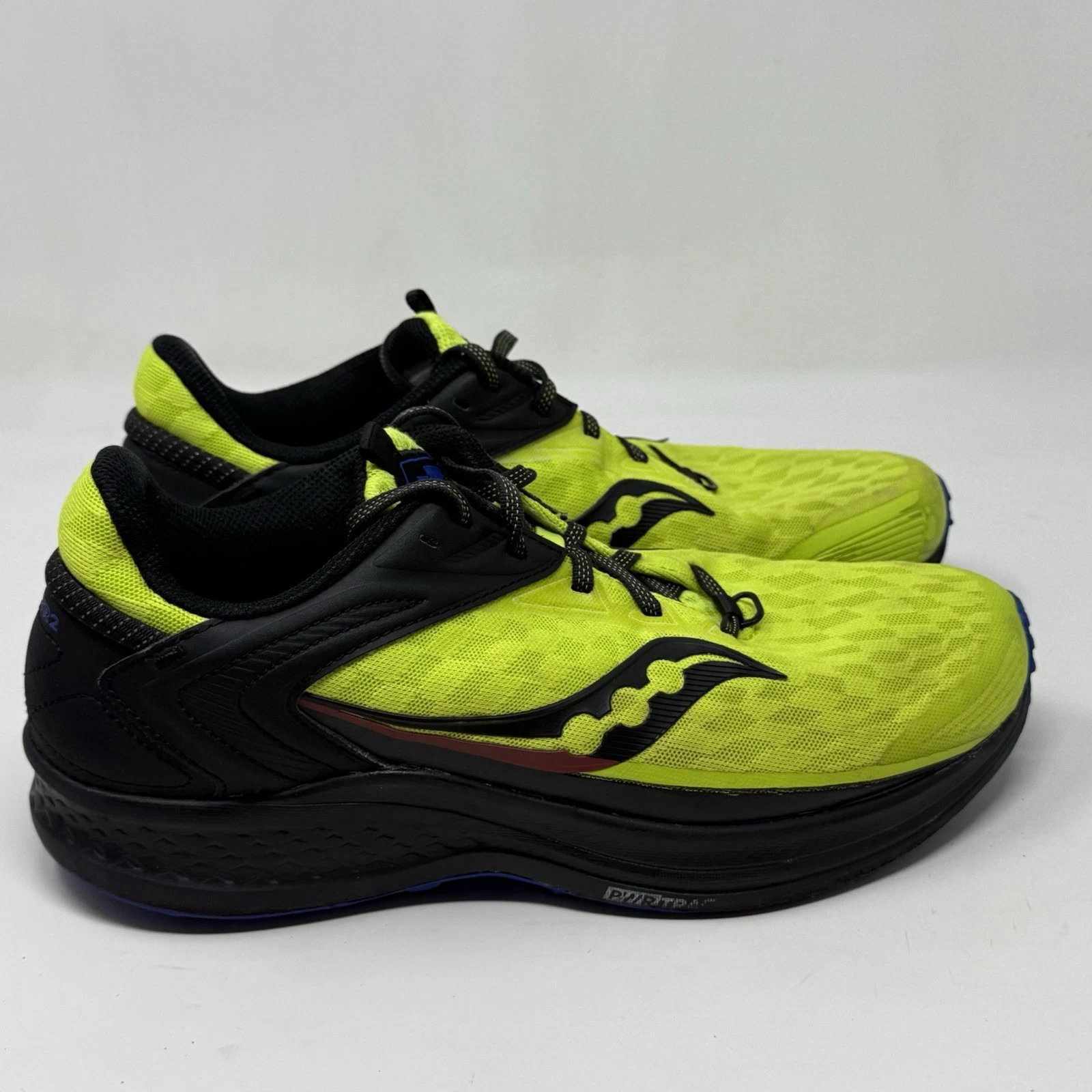 Saucony Canyon TR 2 Mens 9 Acid Green Blue Raz Trail Running Shoes Sneakers