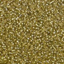 Miyuki Seed Beads 15/0 15-1631 Semi-Matte Silver Lined Jonquil Yellow 8.2g Glass