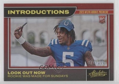 2023 Absolute Introductions Red Spectrum /100 Anthony Richardson Rookie RC 13t5