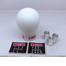 Universal Trd Style White Manual Gear Knob Car Shifter Adapter Kit
