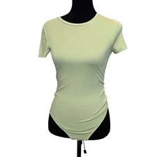 New  ~ ELODIE ~ Crewneck Rib Knit Bodysuit Size S FALL Layering ~