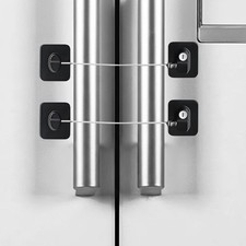 Fridge Lock with Key 2 Pack Keylock Child Proof Fridge Locks for Kids and Adu...