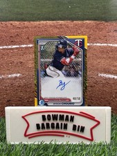 2024 Bowman Chrome Prospect Gold Shimmer Byron Chourio 1ST ROOKIE AUTO 48/50