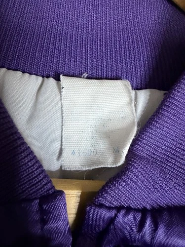 Vintage 90’s Chevrolet “ The Heartbeat Of America” Purple Satin Jacket Size Med. image 5