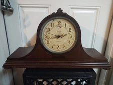 💥HERSCHEDE💥 VINTAGE CLOCK💥 WESTMINSTER CHIME💥WORKS💥GLASS CASE MISSING💥