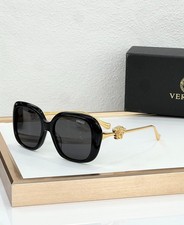 VERSACE VE1875 Black Square Sunglasses Gray Gradient Lens 55-18-145