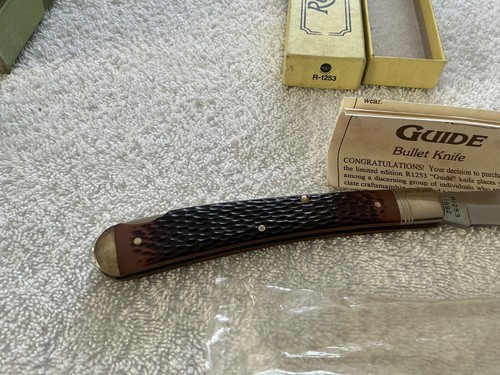 1992 Remington One R1253 Guide Bullet Knife Folding Pocket Delrin Handle New - Picture 13 of 24