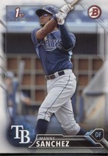 2016 Bowman  MANNY SANCHEZ  Paper Prospects - TAMPA BAY RAYS - BP28