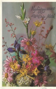 1 ONE Polish Mother's Day - Greeting Card  -  Dzien Matek