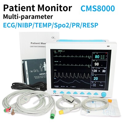 CMS8000 Multi-parameter Vital Signs Monitor ECG NIBP TEMP SPO2 RESP PR