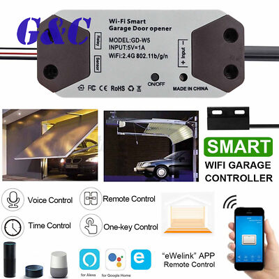 Smart WiFi Switch Garage Door Opener Controller Remote for Alexa Google Home