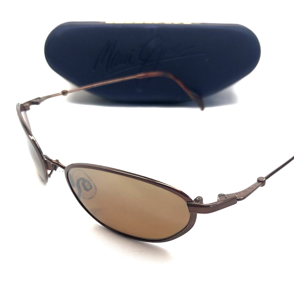 RARE MAUI JIM KAUAI SUNGLASSES Copper Frames Bronze Polarized Lenses MJ