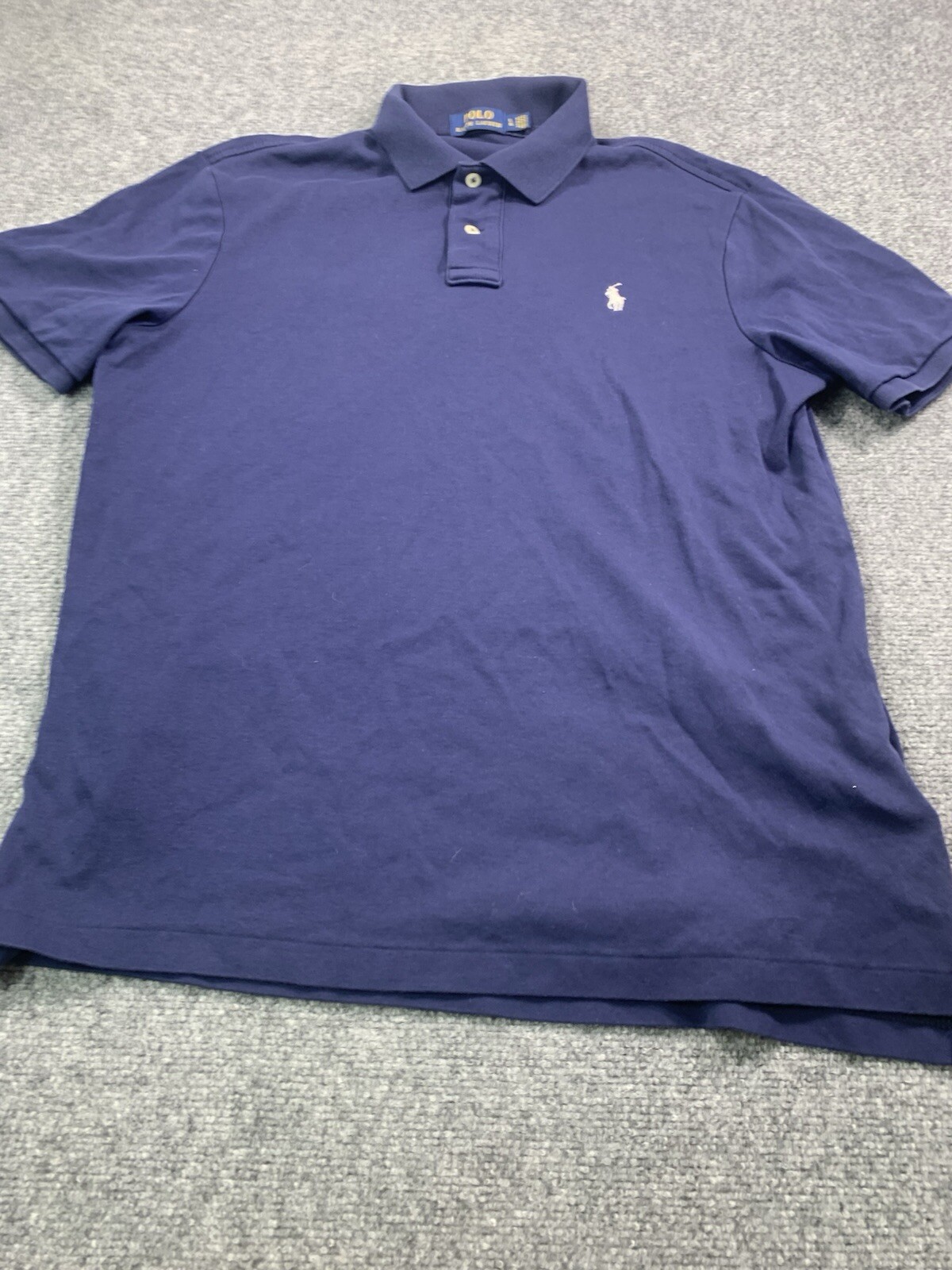 Polo Ralph Lauren Shirt Mens Large Blue Short Sleeve Polo Beach Casual