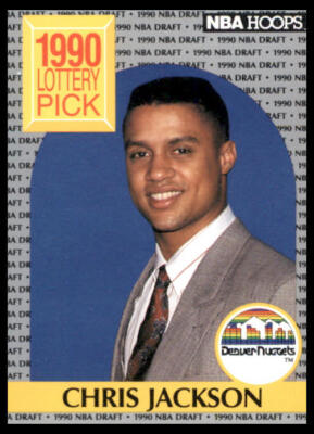1990 Hoops #392 Chris Jackson Denver Nuggets Basketball Card