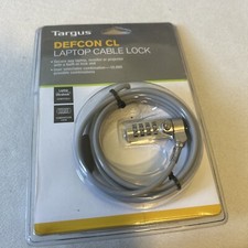 Targus Defcon CL Cable Lock For Laptop, Monitor or Projector Model PA410U Gray