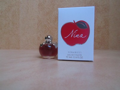 MINIATUR AUS SAMMLUNG NINA RICCI NINA ROUGE EDT 4 ML VOLL MIT GROSSER BOX