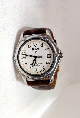 Pulsar Y112-6059 100M WR Quartz Herrenuhr Vintage Retro Sammler 