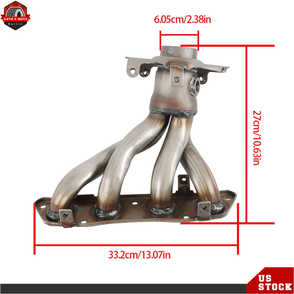 Colector de escape con kit de junta para Toyota Corolla Matrix Scion xD 2009-2010 1,8 L Foto 2 de 4