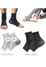 4 Pair Upgraded Neuropathy Socks for Women Men Ankle Compression Sleeve Foot ...