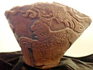 Succulent, Cactus or Bonsai pot: Central American ceramic art - Mayan Ruler