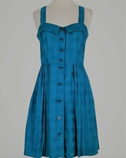 NWT $298 MARC BY MARC JACOBS Subtle Plaid Dress Bright Blue 4