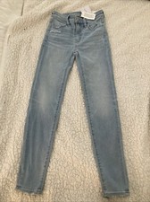 American Eagle Next Level Stretch High Rise Jegging Women Size 00 Distressed
