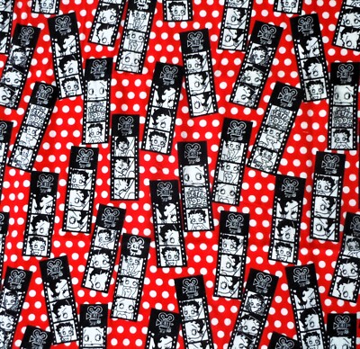 Betty Boop Fabric Camelot Flannel Fabric 2015 Fleischer Studios .8 Yard Piece