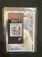 2020 Panini Contenders Draft Ticket On Card Auto Red #/75 Yoshitomo Tsutsugo