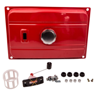 5 Gallon Generator Gas Tank Fuel Filter Cap Gauge Petcock for EC2500 Engine Red