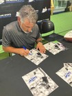 MAURY BUFORD Chicago Bears signed 1985 SB XX Champs B&W photo in action COA — photo 2