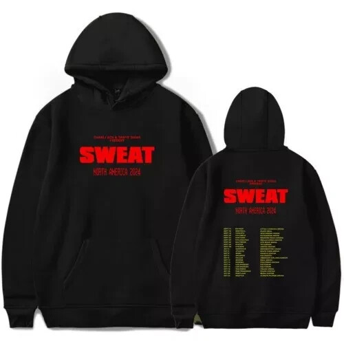 Charli XCX and Troye Sivan Merch Sweat Tour 2024 Hoodie US size
