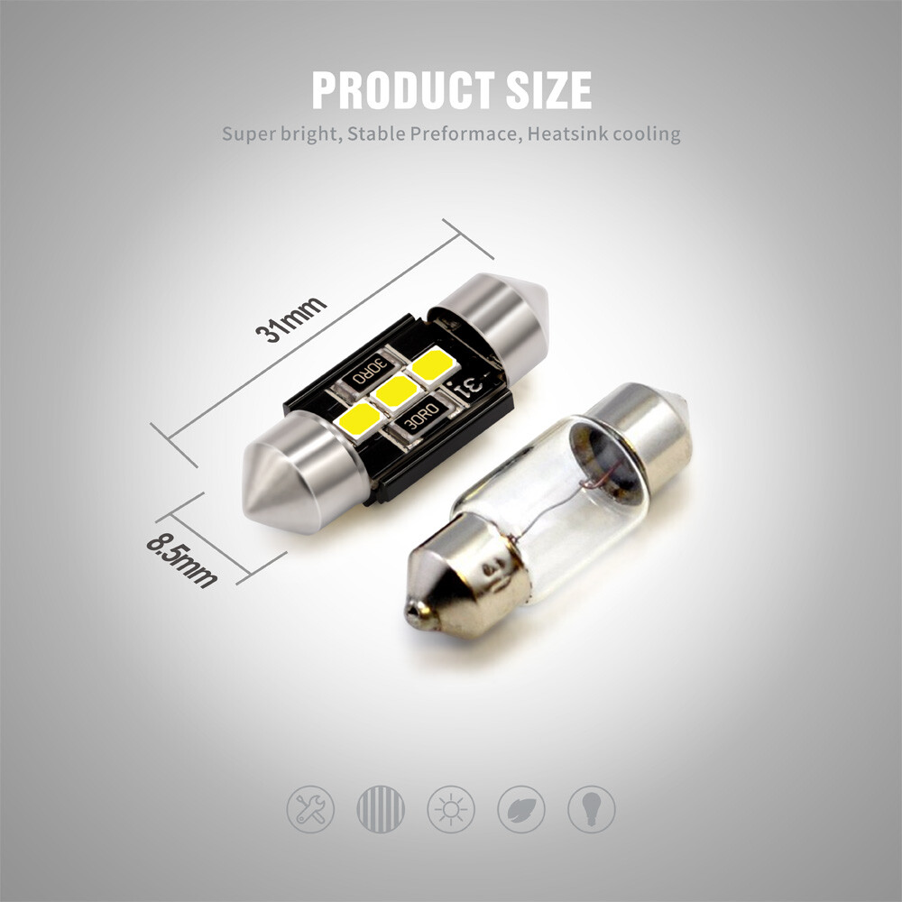 SIRIUSLED N3 DE3175 31MM LED Interior bulb for car truck map dome light white eBay