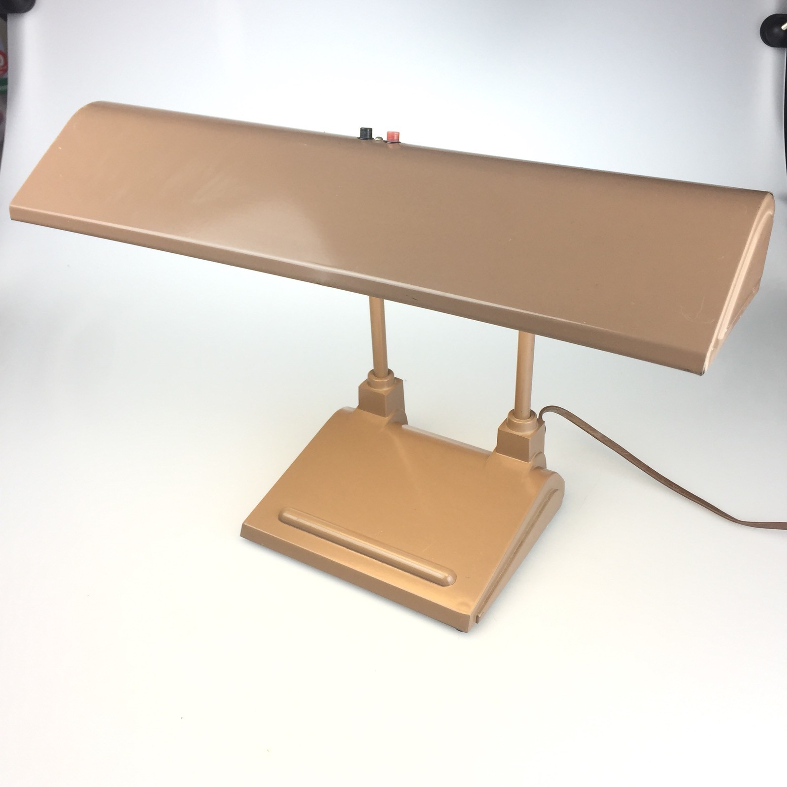 Very Large Heavy Vintage Art Deco Industrial Fluorescent Banker Table