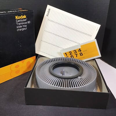 Vintage Kodak slide Carousel Transvue 80 Slide Tray With Locking Ring