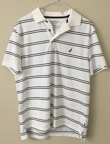Nautica Mens SS Polo Shirt Tech Pique 