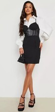 Boohoo 2 In 1 Shirt Corset Dress Size 12