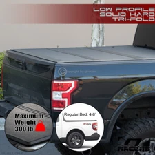 For 2022-2024 Ford Maverick 4.5' Bed Lo Pro Aluminum Hard Tri Fold Tonneau Cover