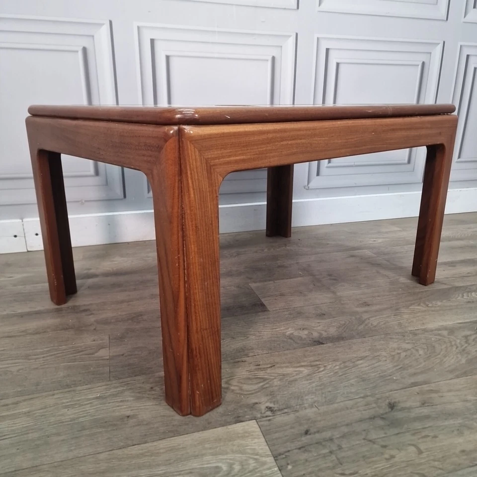 Vintage G Plan Coffee Table Mid Century Teak Tile Topped - Scandi Retro Tiles - Image 2 of 4