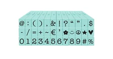Attachable Stamps Medium 36 Piece American Typewriter Numbers & Symbols Pegz