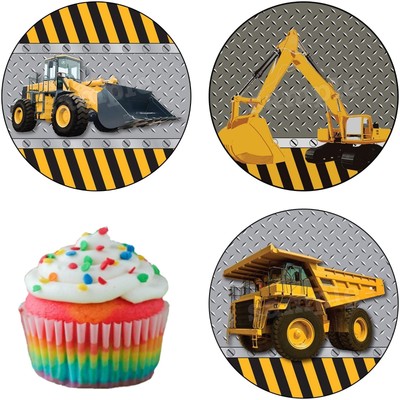 Eßbar Baustelle Bagger Deko NEU Muffinaufleger Tortenaufleger