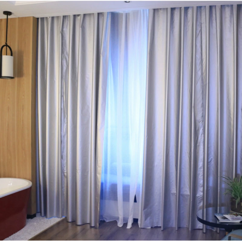 Window Blackout Curtain Linings Fabric Thermal Insulation Silver Ready Made Home - Image 4 of 4