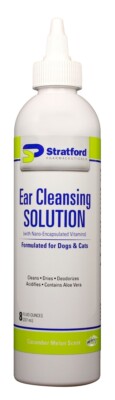 Ear Cleansing Solution for Dogs & Cats [Cucumber Melon scent] (8 oz)