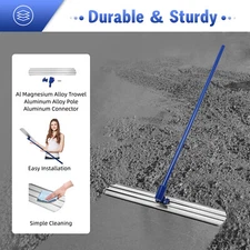New Bull Float Concrete Float 48”x8” Handle Concrete Tool Trowel Float Aluminum