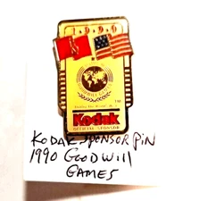 Vintage 1990 Seattle Goodwill Games Kodak Eastman Collector Pin FREE S&H