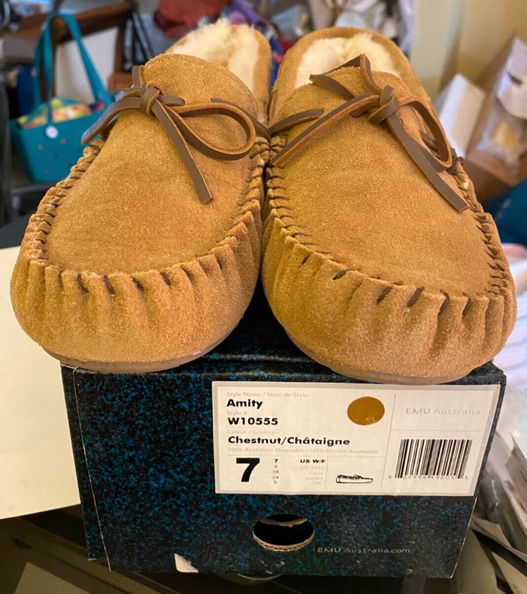 EMU Australia AMITY Size 7 #W10555 Women's SLIPPERS Chestnut