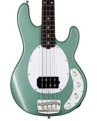 Sterling StingRay RAY34 4-String Bass Guitar, Rosewood Fingerboard, Dorado Green