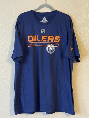 Men s 3XL NWOT Edmonton Oilers Fanatics Authentic Pro Short Sleeve Shirt Navy